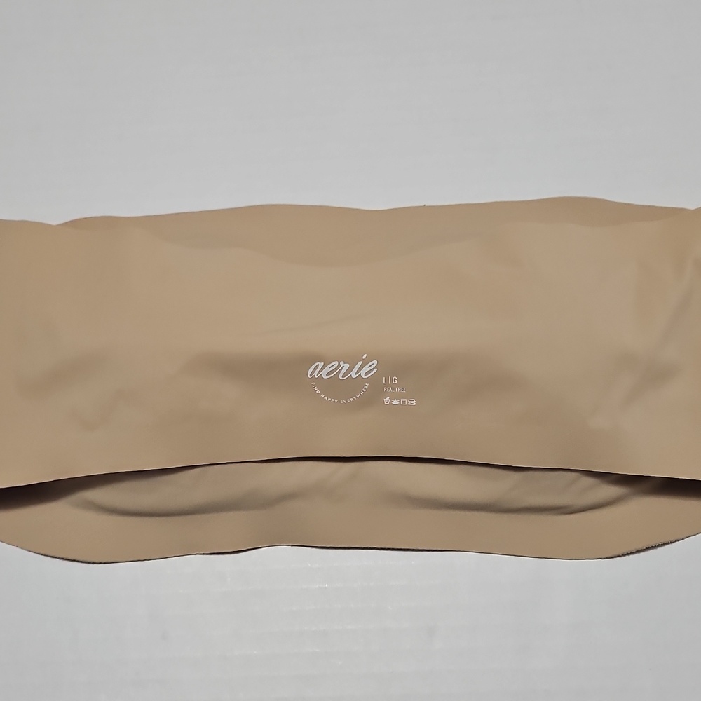 Aerie Light Tan Seamless Bandeau With Removable Pads Size L - Picture 6 of 8